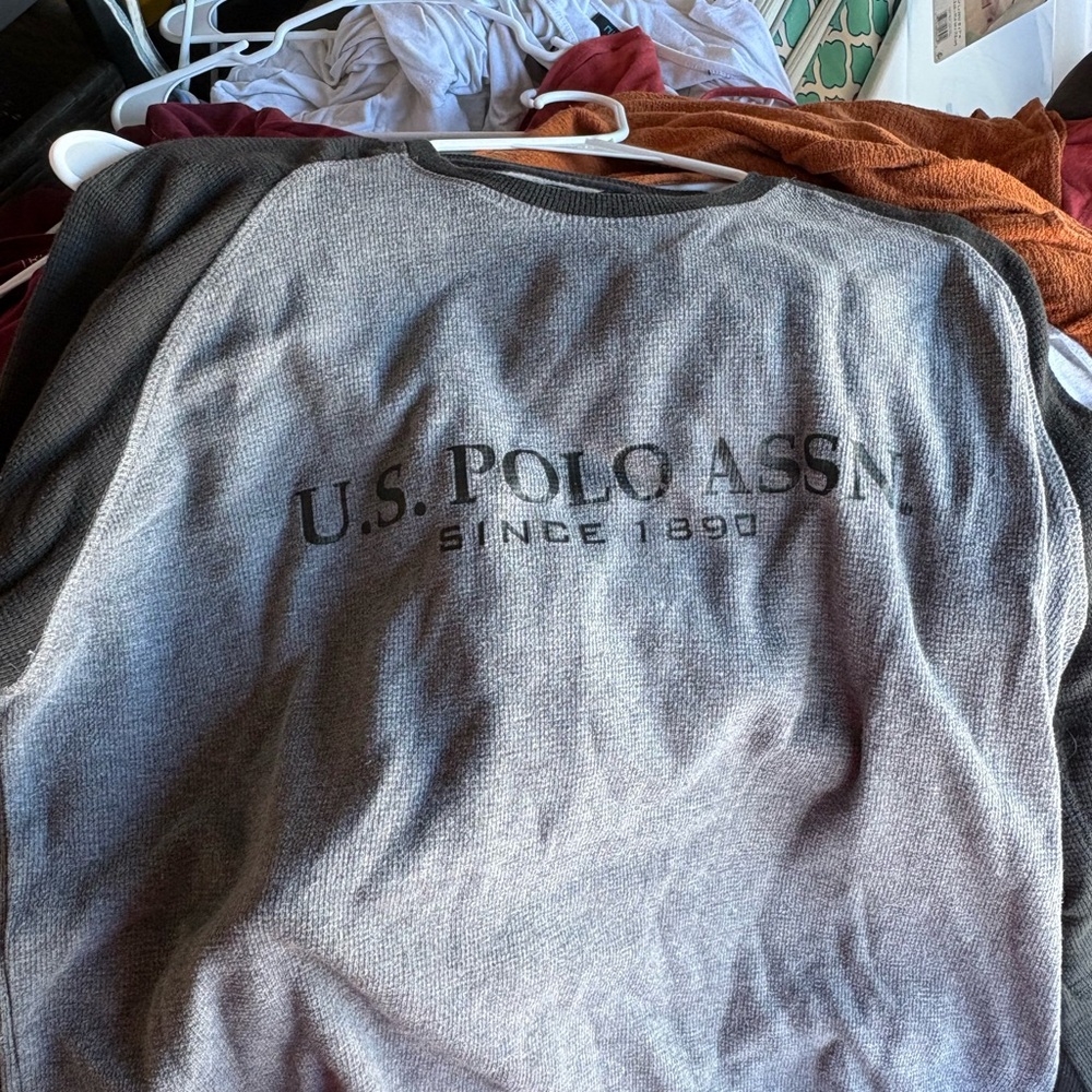 U.S. Polo Assn. Charcoal and Heather Gray Top
